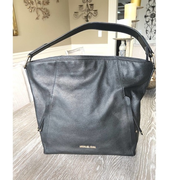 Michael Kors Handbags - Michael Kors black leather hobo bag  #017